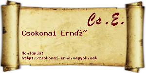 Csokonai Ernő névjegykártya
